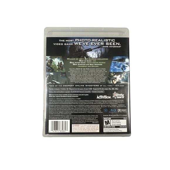 Call of Duty 4: Modern Warfare (Sony PlayStation 3, 2007) Authentic, CIB, Tested - Picture 3 of 3